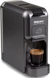 ماكينة صنع القهوة بالزانو ميني سريعة التحضير باللون الأسود