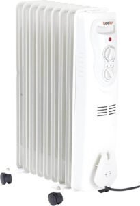 مدفأة كولين مملوءة بالزيت، 9 ريش، 2000 واط، لون أبيض (افضل انواع الدفايه الزيتيه)