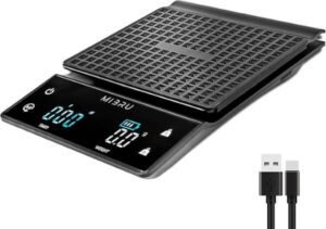 ميزان قهوة MIBRU مع مؤقت 0.3-3000 جرام (افضل ميزان مطبخ)