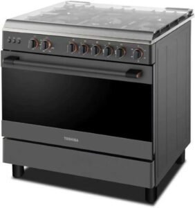 Toshiba 5 Burner Gas Cooker with Knob Controls Model No TBA-36LMG5G089KS-SA - أفضل أنواع أفران الغاز